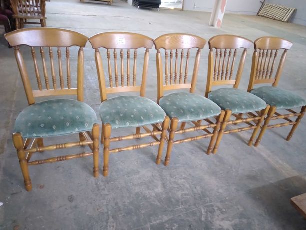 Komplet 6 krzeseł krzesła drewniane dębowe stan bdb DOWÓZ