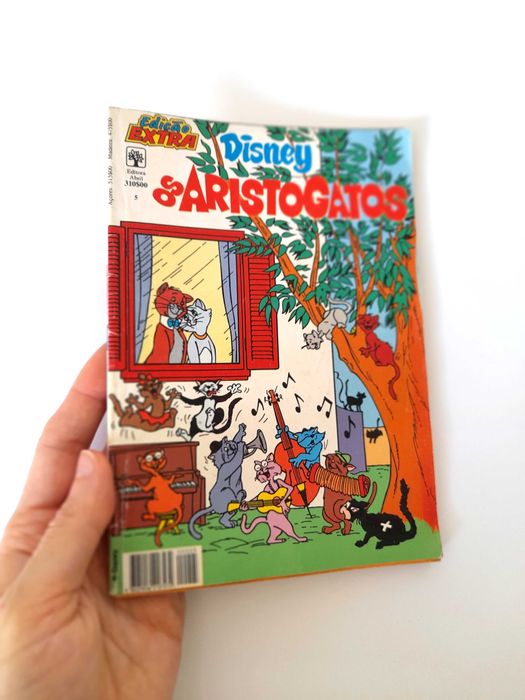 Livro BD Antiga Disney Anos 80 Os Aristogatos Edição Extra Número 5