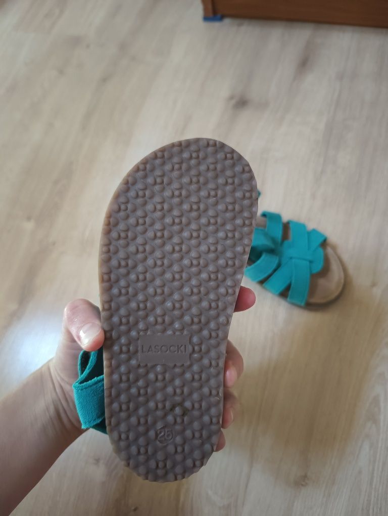 Sandały sandałki dziewczęce Lasocki CCC rozmiar 26 zielone