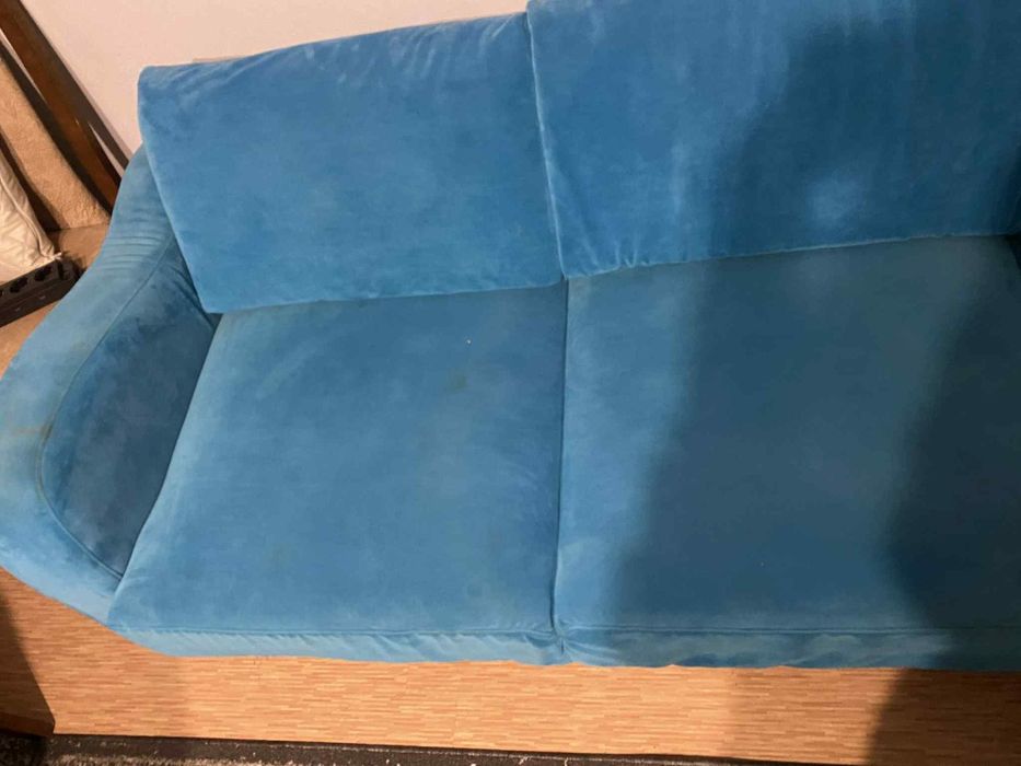 Kanapa narożna turkusowa