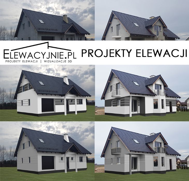 PROFESJONALNY Projekt elewacji w formie wizualizacji/ Wizualizacje 3D