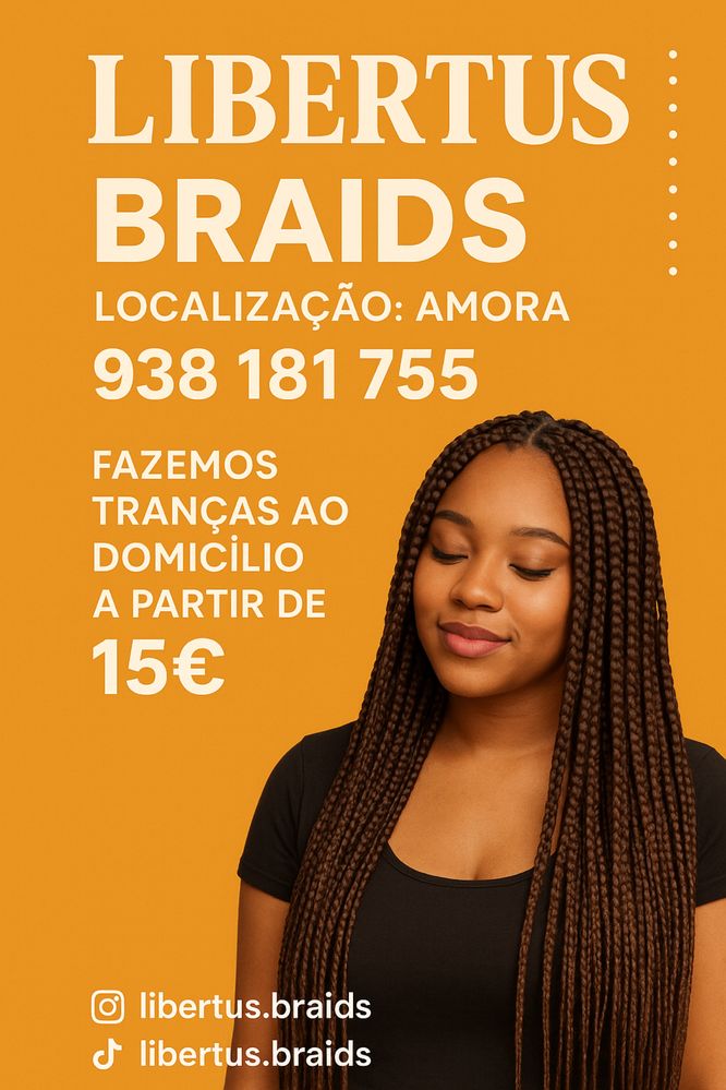 Tranças ao domicílio com a Libertus