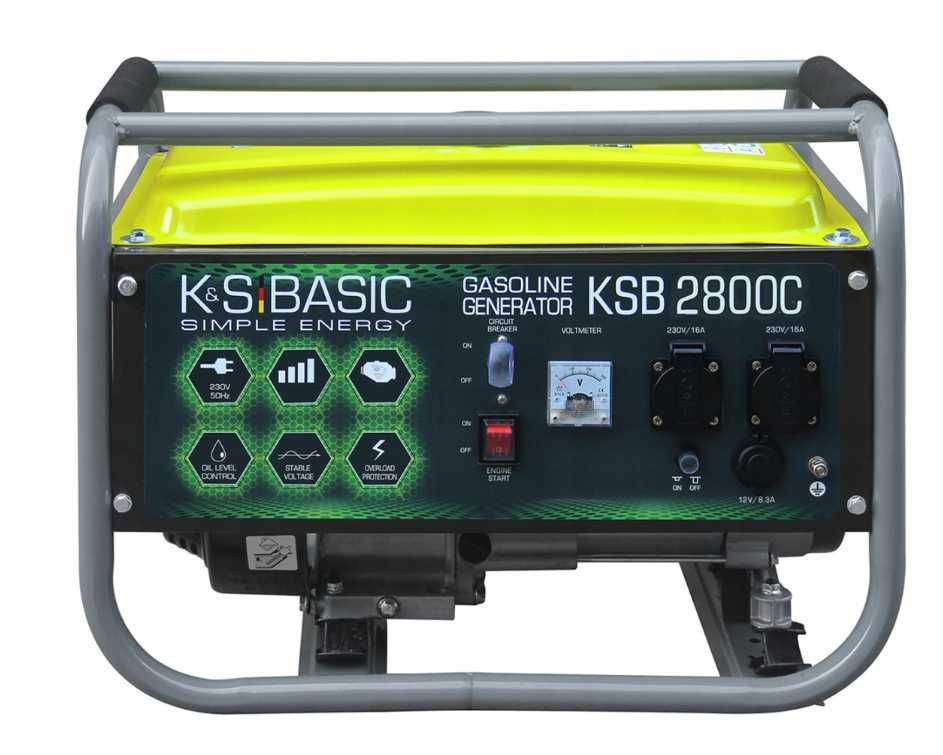 Генератор бензиновий KSB 3/3.2 кВт, 18 л, ручний старт, 4-тактний