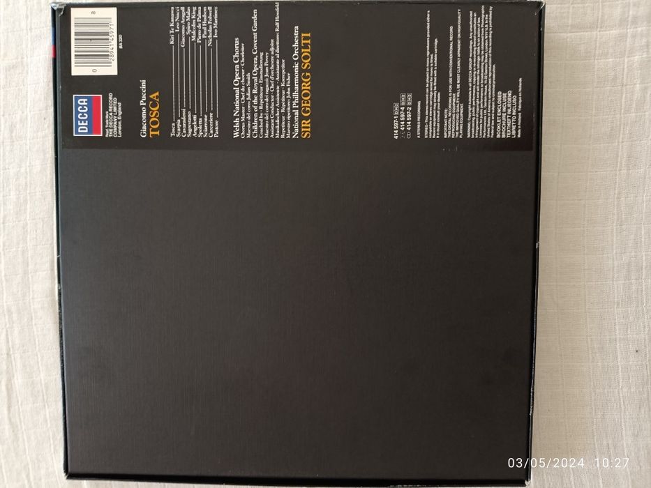 Duplo vinil Piccini Tosca