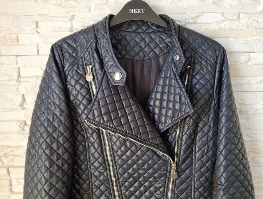 Kurtka Ramoneska Pikowana Czarna S