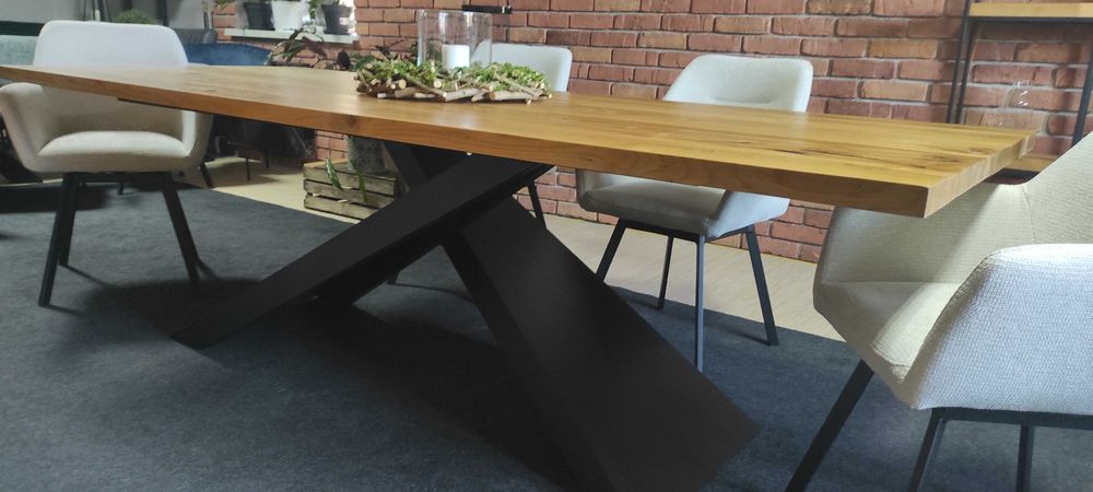 stół dębowy lity dąb 230x100 producent dostępny od ręki