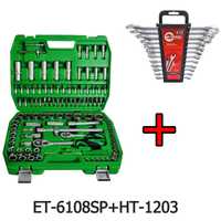 Набор инструментов 108 ед. ET-6108SP + набор ключей 12 ед. HT-1203