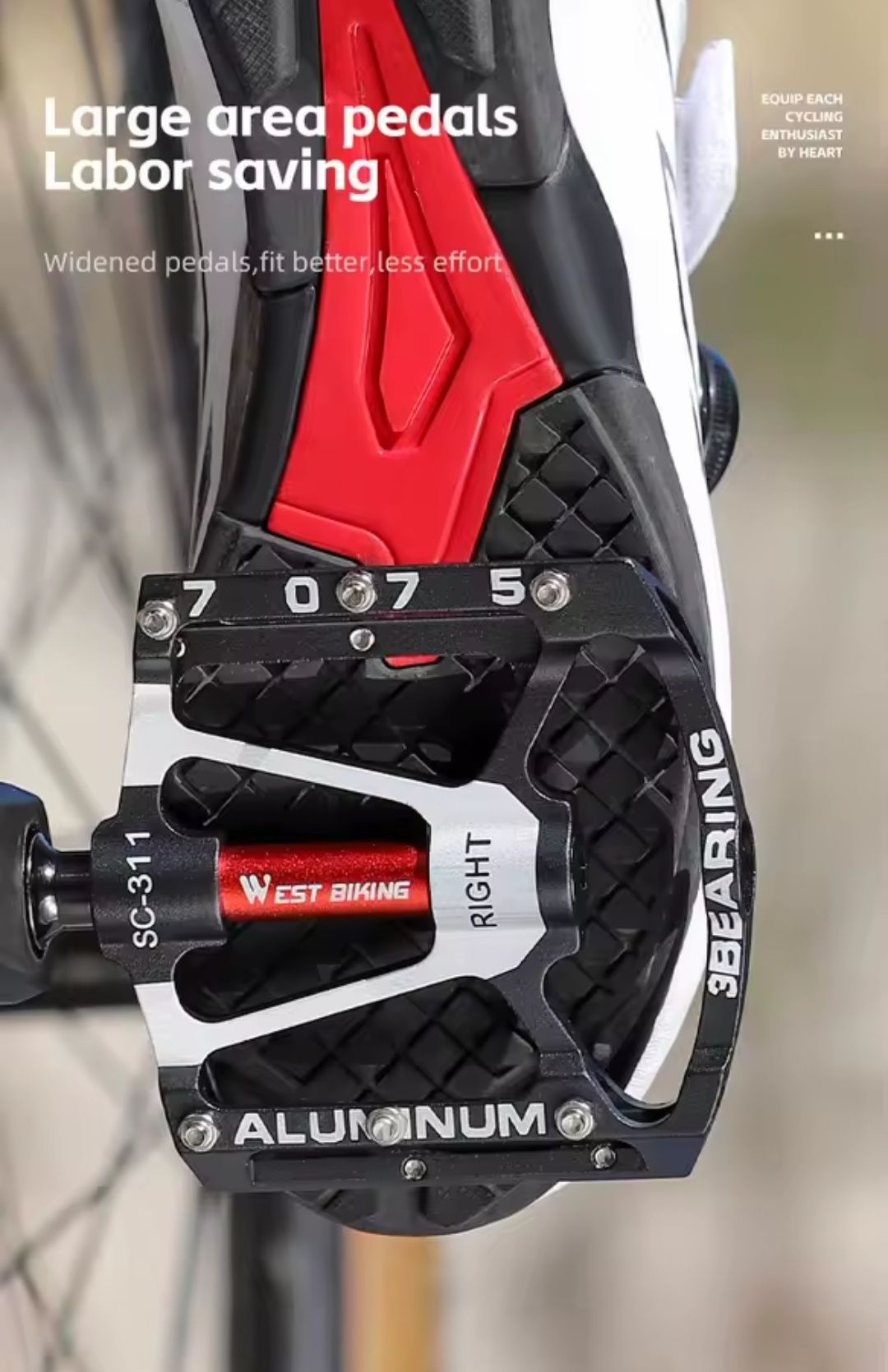 West Biking pedały Platformowe MTB 3 łożyska maszynowe 280g Jakość PRO