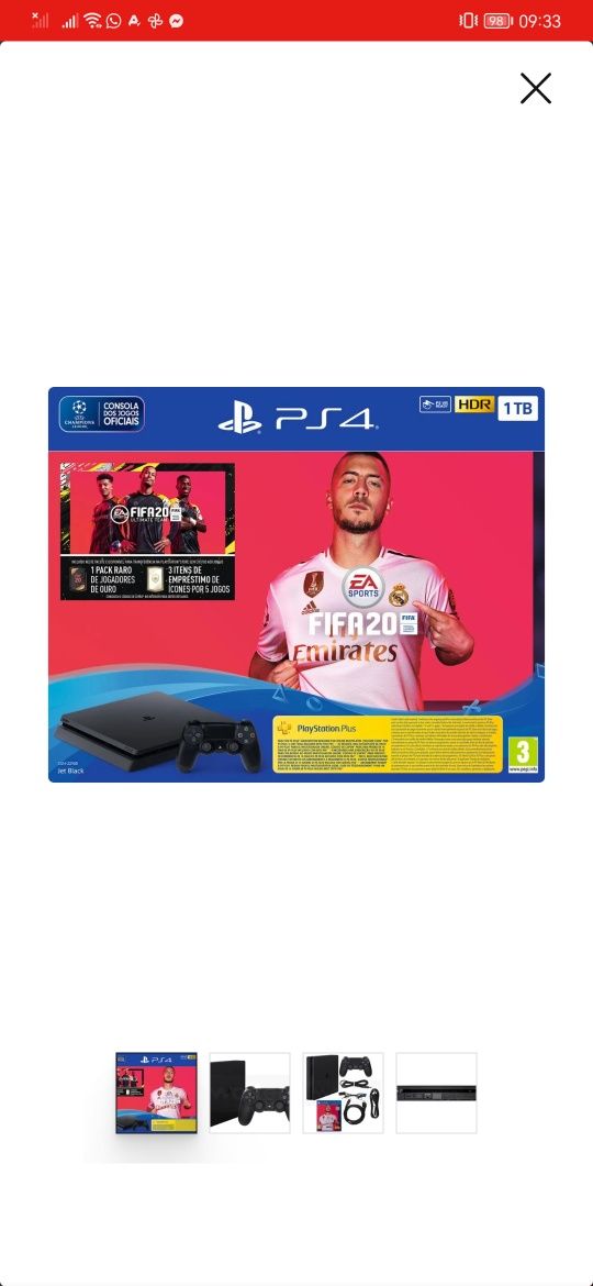 Ps4 Pro com Jogis e comandos