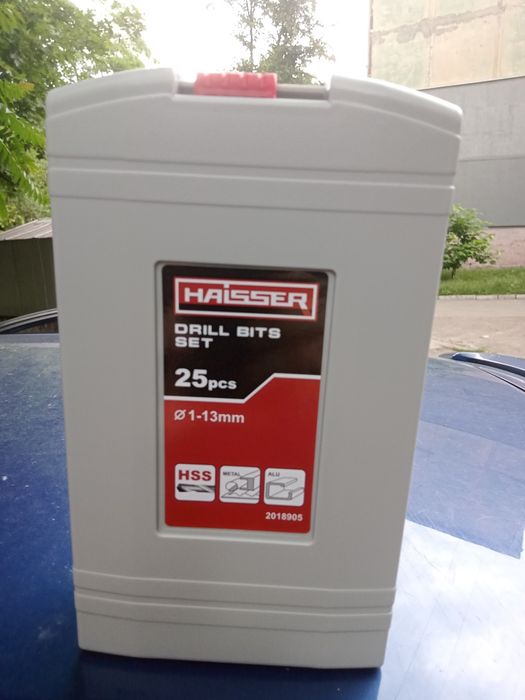 Набор сверл по металлу HSS - (1-13)х0.5мм, 25 шт Haisser Германия