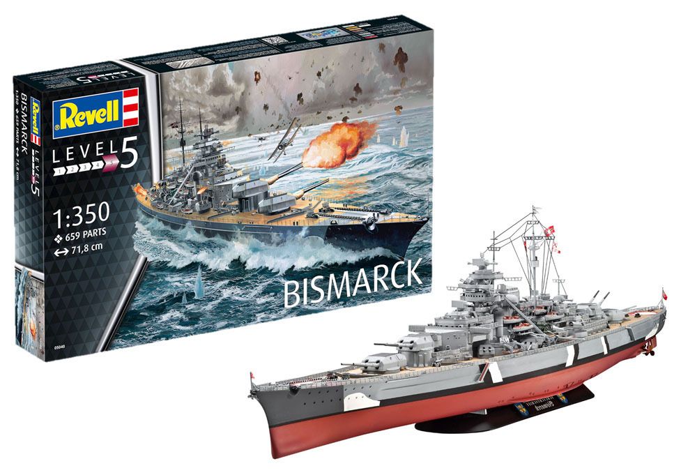 STATEK model 1/350 Revell 05040 BATTLESHIP BISMARCK
