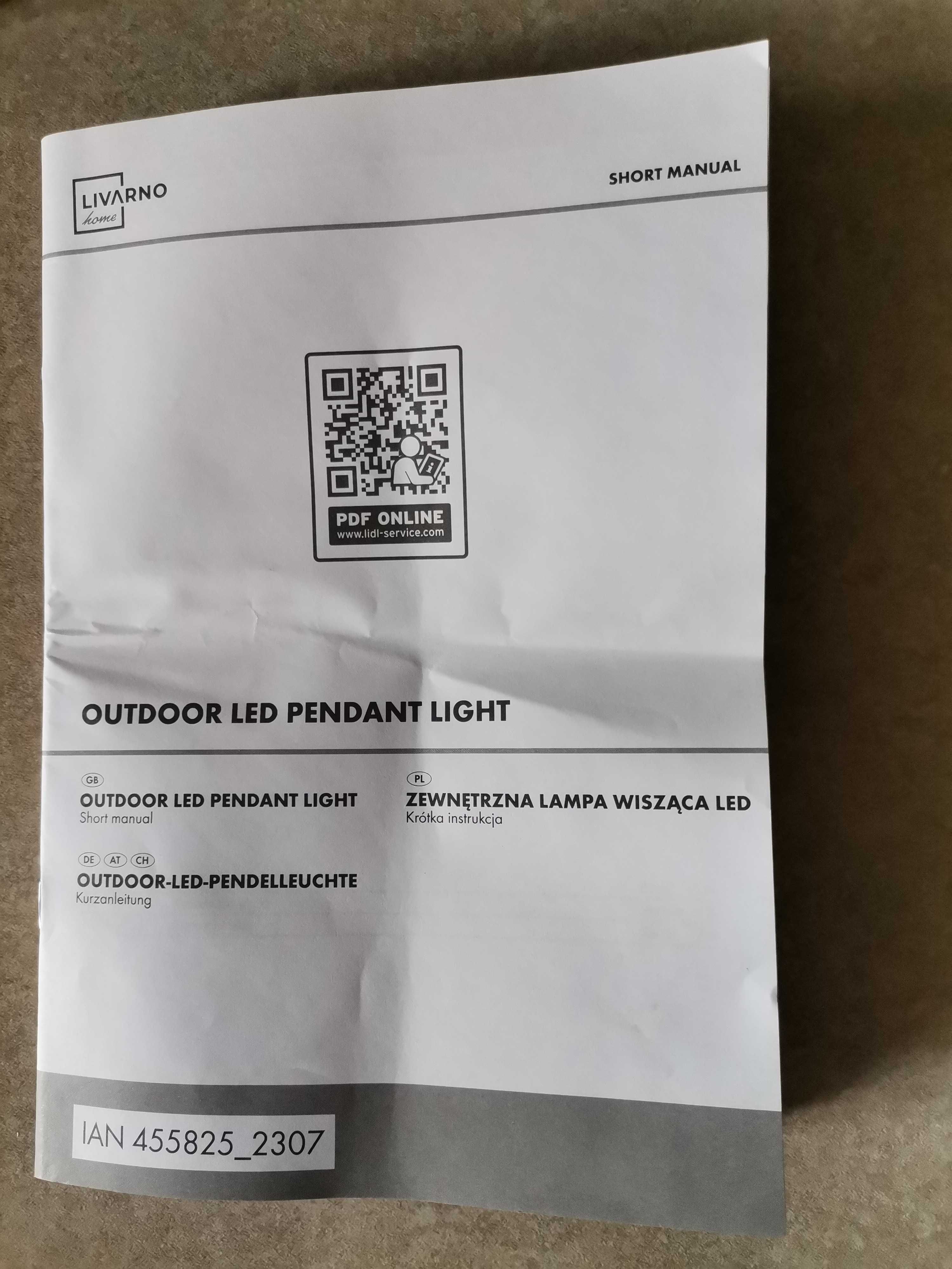 lampka wisząca LED Livarno