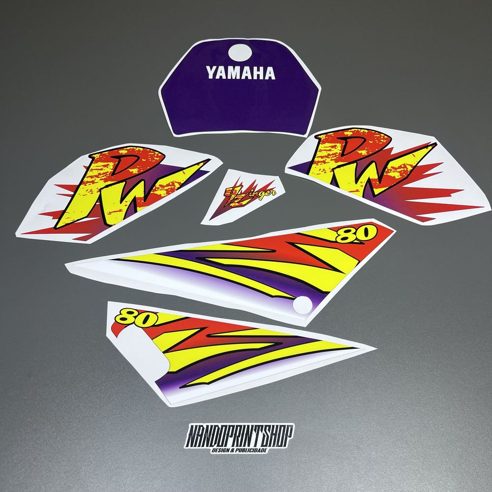 KIT AUTOCOLANTES YAMAHA PW80 (Fazemos qualquer modelo)