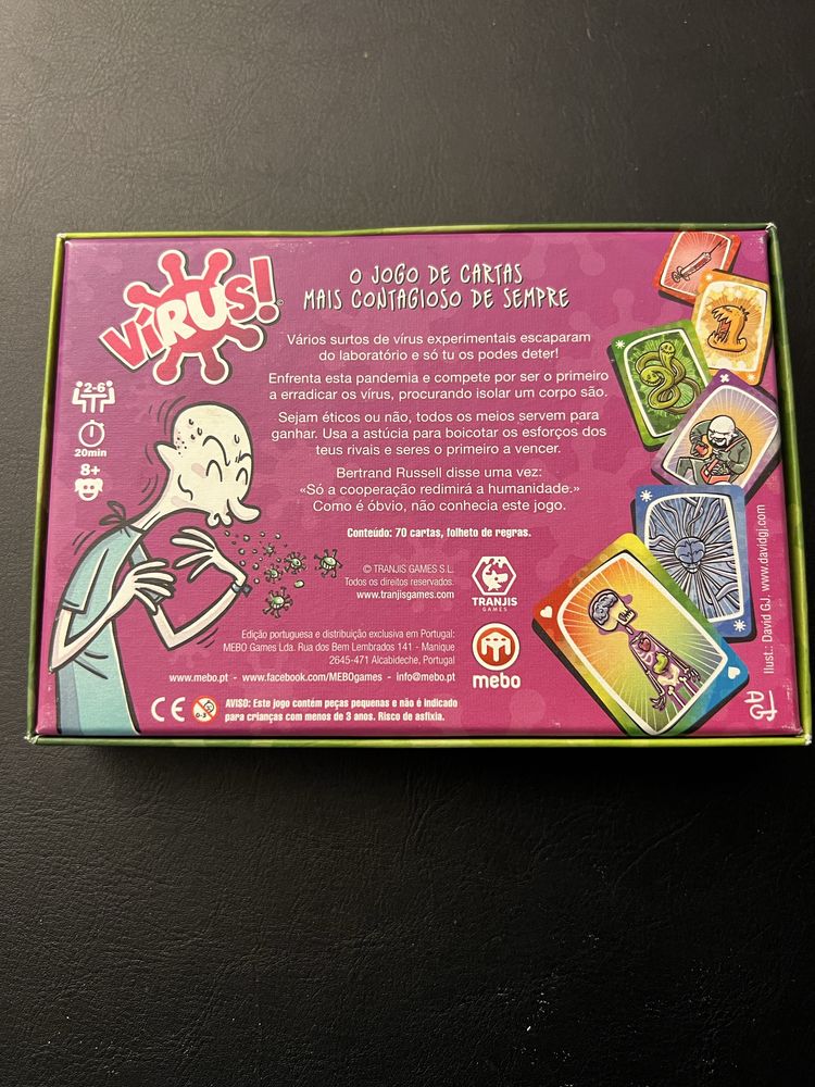 Jogo de cartas Vírus