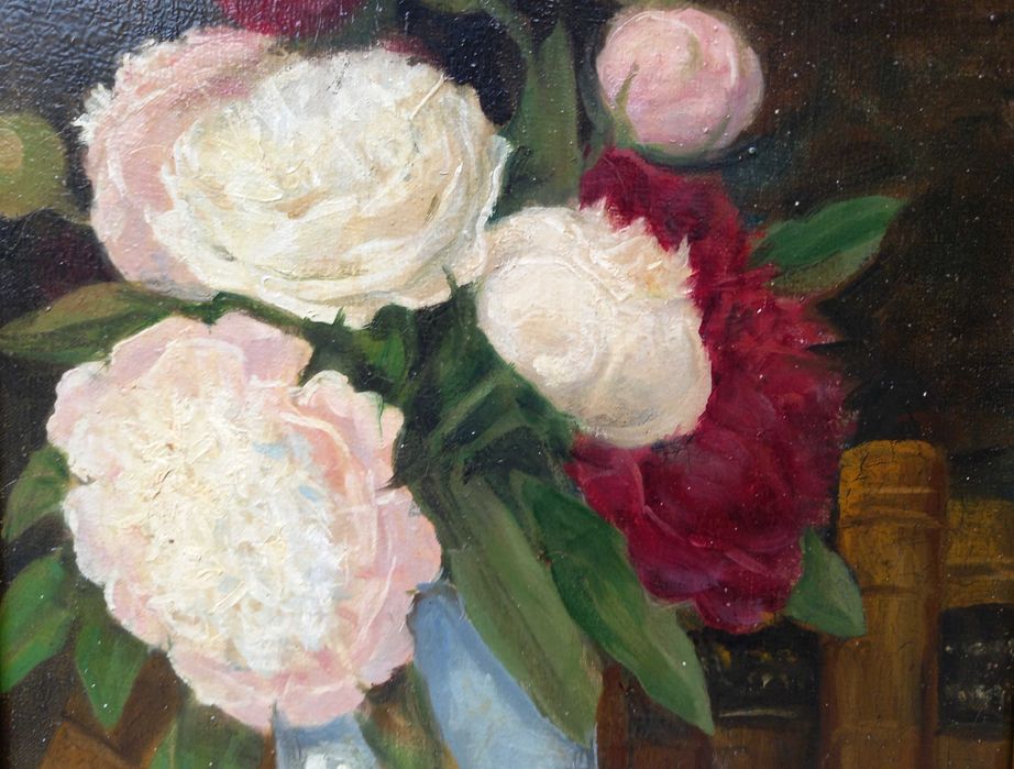 Piwonie w wazonie, martwa natura, Boris Krilov (1891 - 1977)