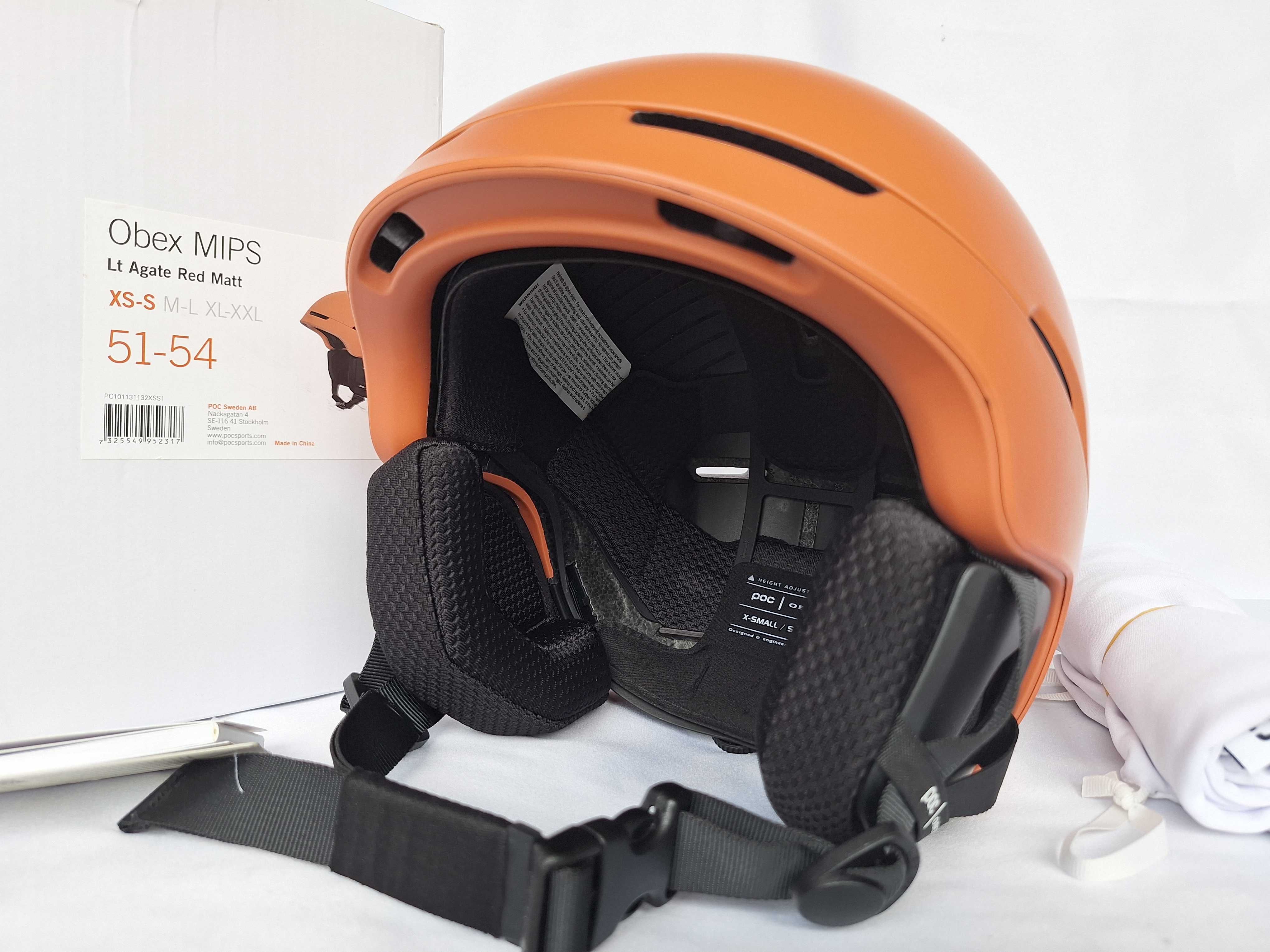 Kask narciarski POC Obex Mips Lt Agate Red Matt XS/S 51-54cm