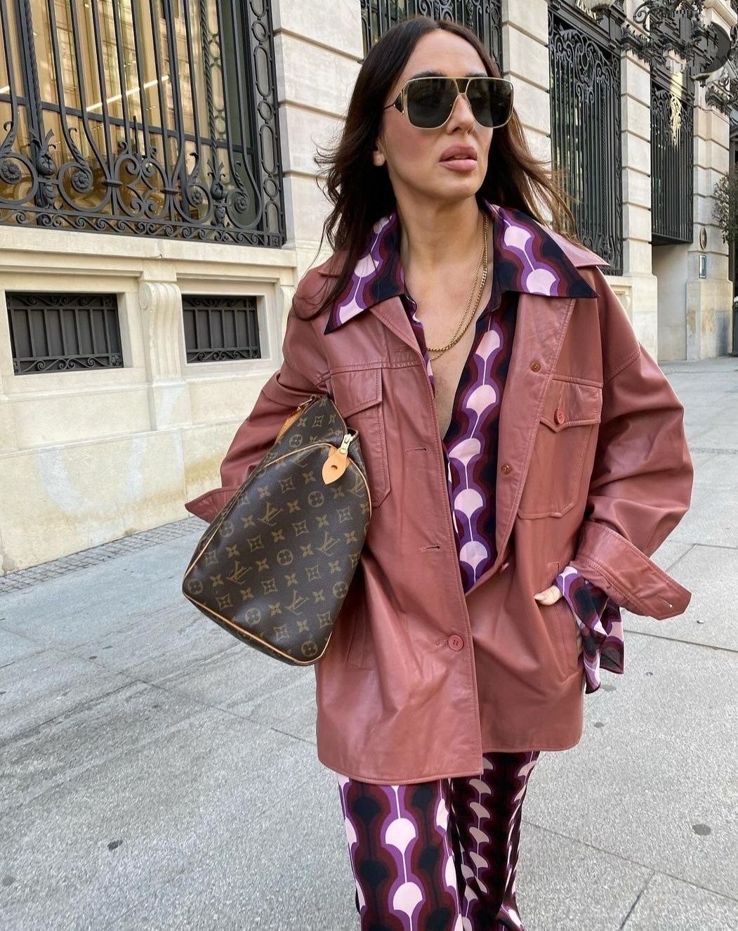 Шкіряна куртка ZARA кольору марсала