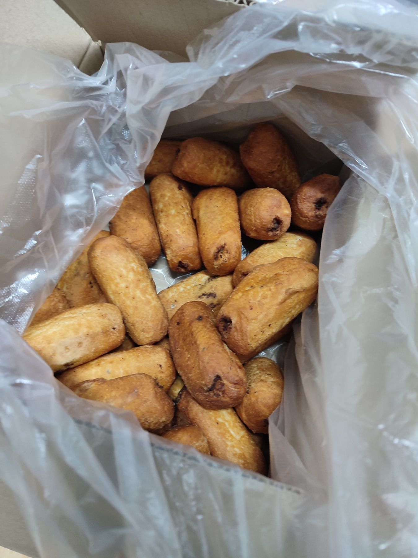 Пирожки жареные во фритюре, замороженные с картошкой, капустой, мясом