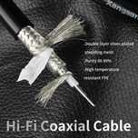 Xangsane XS-1001Ag – kabel coaxial 75 Ω srebrny, 96 cm, podwójny ekran