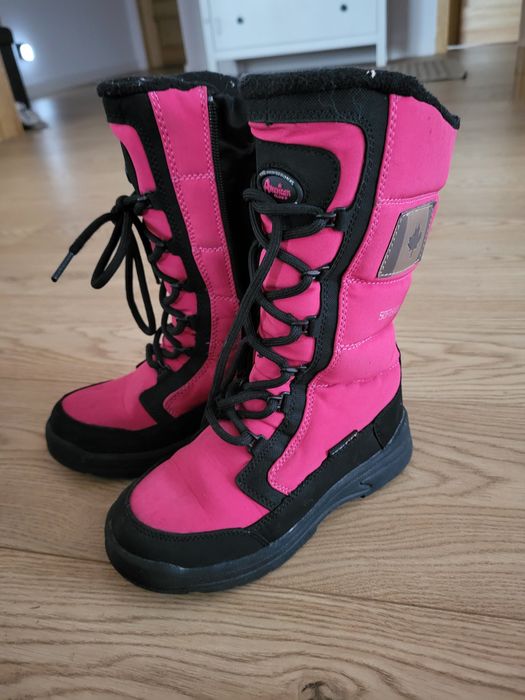 Buty dziewczęce różowe śniegowce American Club