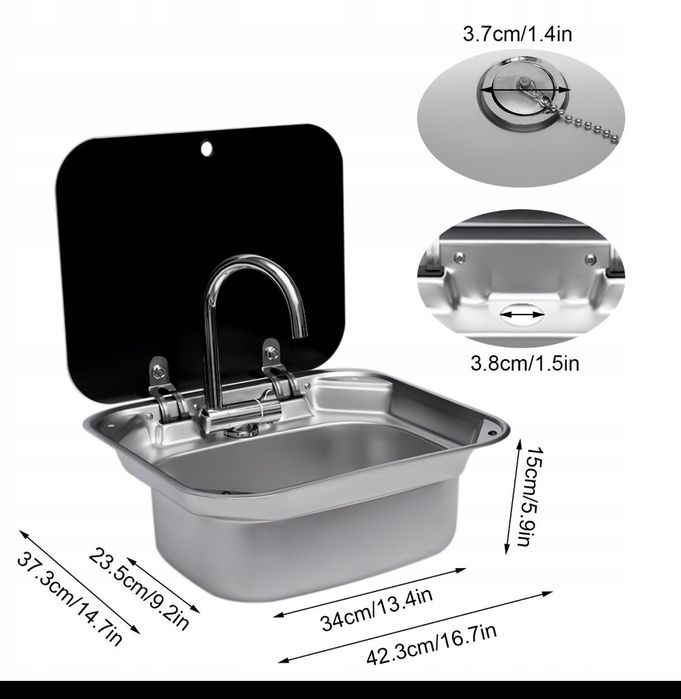 Zlew do kampera - zestaw