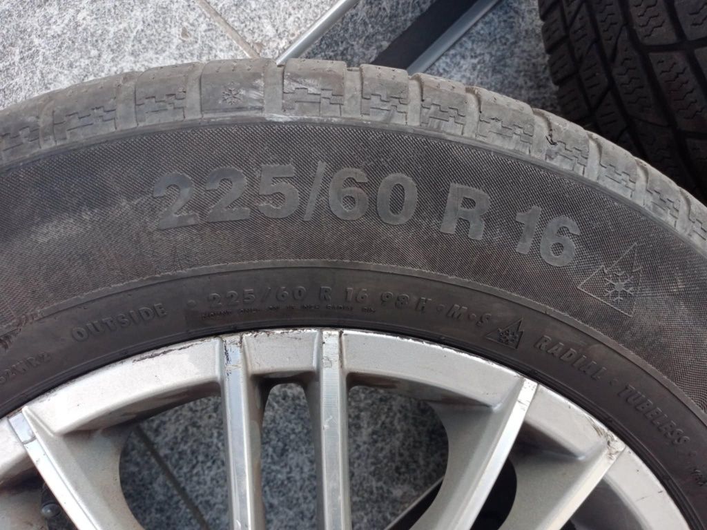 Alufelgi opony zimowe Continental 225/60 R16komplet Opel