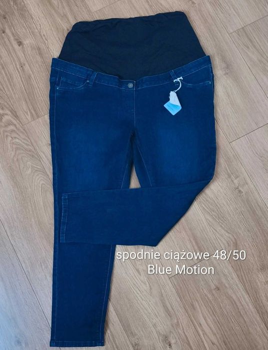 Spodnie ciążowe dżinsowe rurki 48 50