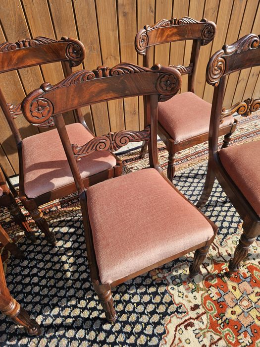 Krzesła biedermeier orzech 6 sztuk #1280 Stylowy Węgrów