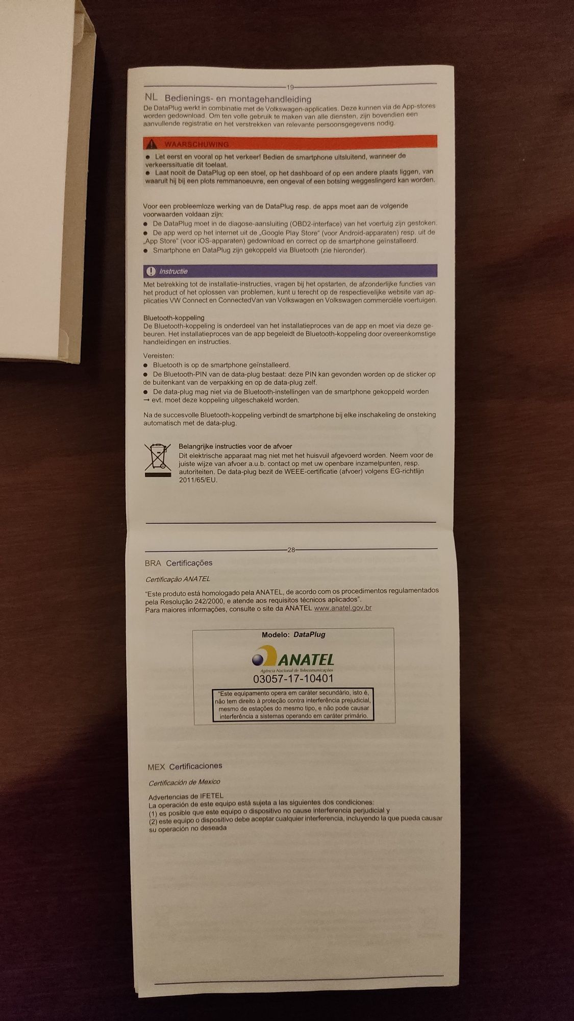 OBD2 Reader Data Plug Volswagen
