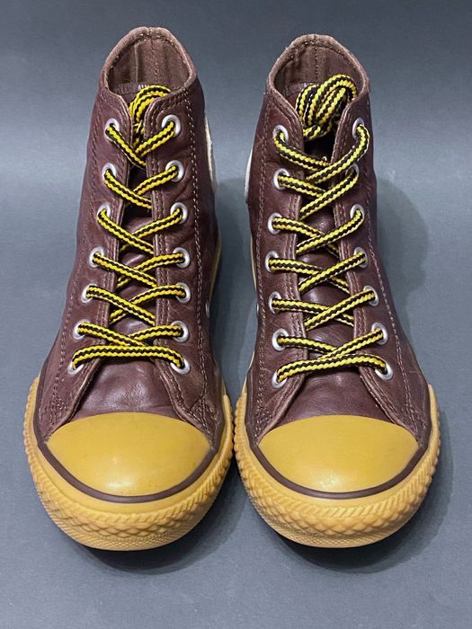 Кеды высокие Converse 33 размер (21,5 см) кожаные натуральная кожа