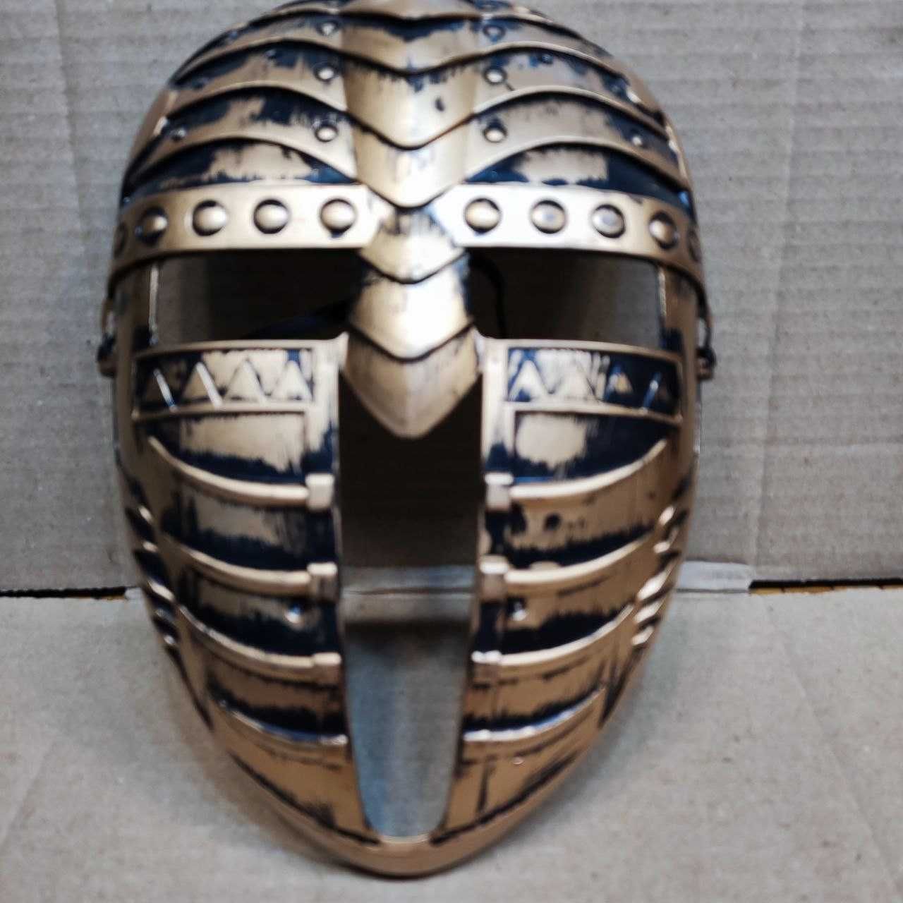 Большой детский подарочный набор рыцаря: маска+щит+меч 50 см бронзовый