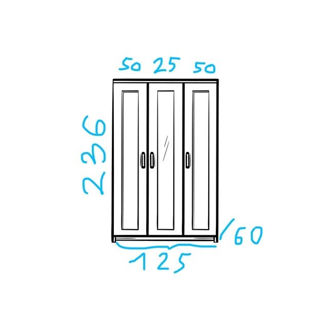 Szafa IKEA 125x60x236