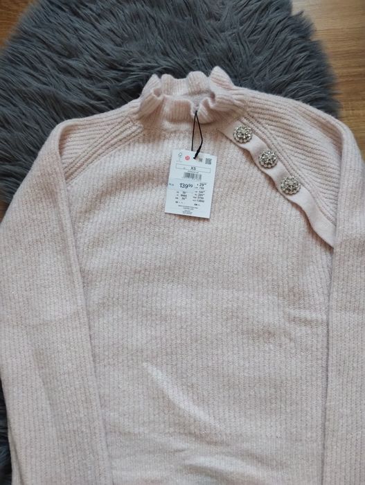 Sweter mohito pudrowy róż xs