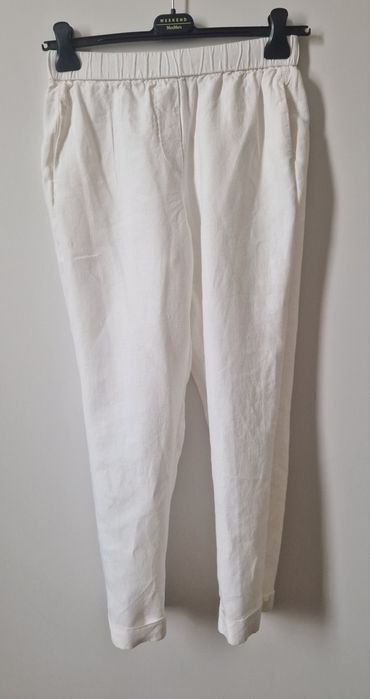 Брюки лляні, білі, peserico, розмір 42IT