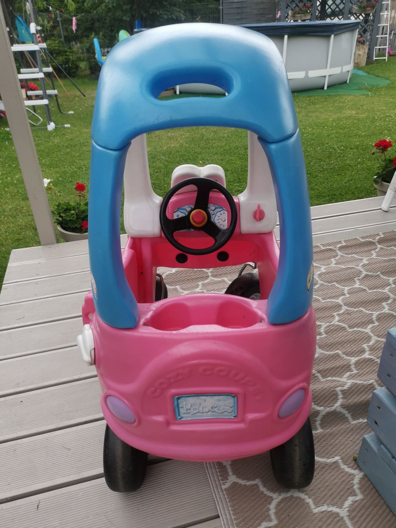 Auto samochód jeździk little tikes kierownica dach