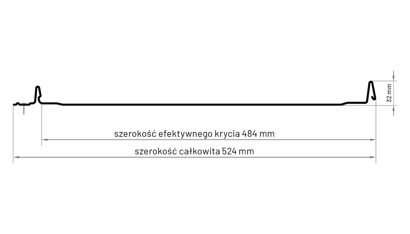 Blacha rąbek zatrzaskowy klik Bratex Snap Lock Ultramat panelowa