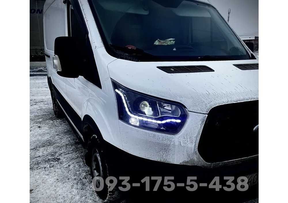 Готовые Bi-LED фары для Ford Transit, Форд Транзит, билед, білед линзы