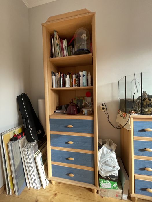 Комплект меблів шафа, комод, полиці, стіл Малгося