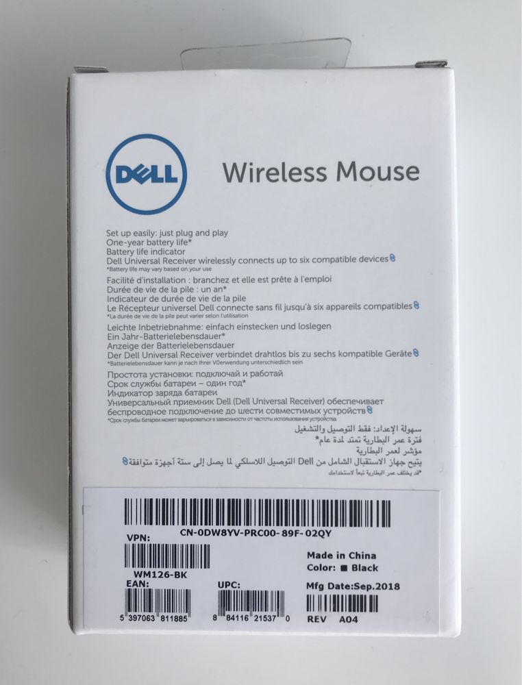 Мишка бездротова Dell WM126 Wireless Mouse миша безпровідна