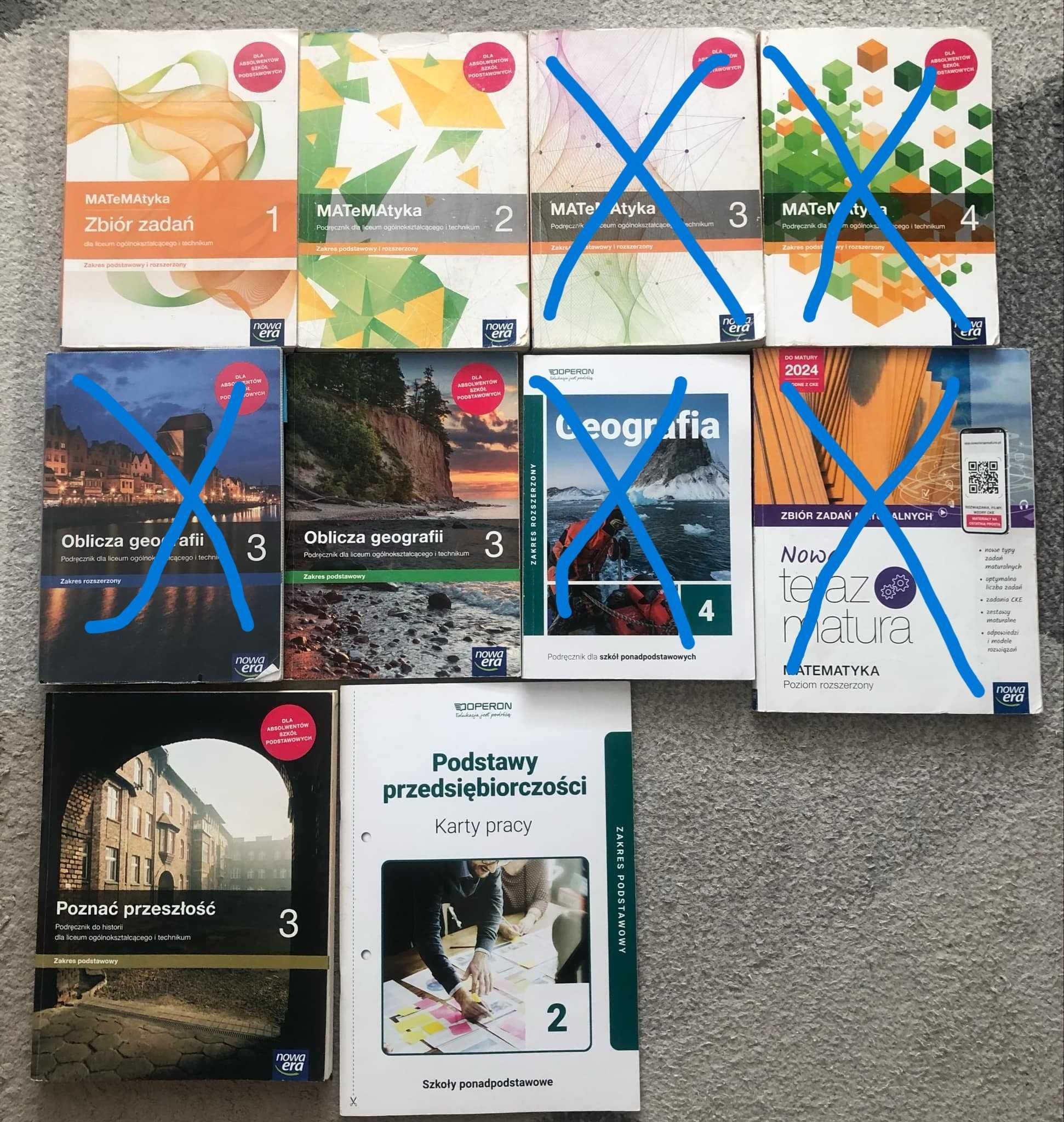 Podręczniki do LO/ technikum 2,3,4 - każda książka 15 zł