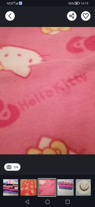 Caixa arrumação +manta Hello kitty+chapéu +Tinteiros