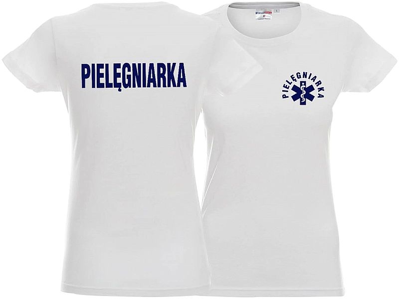 Koszulka damska PIELĘGNIARKA biała (XL)