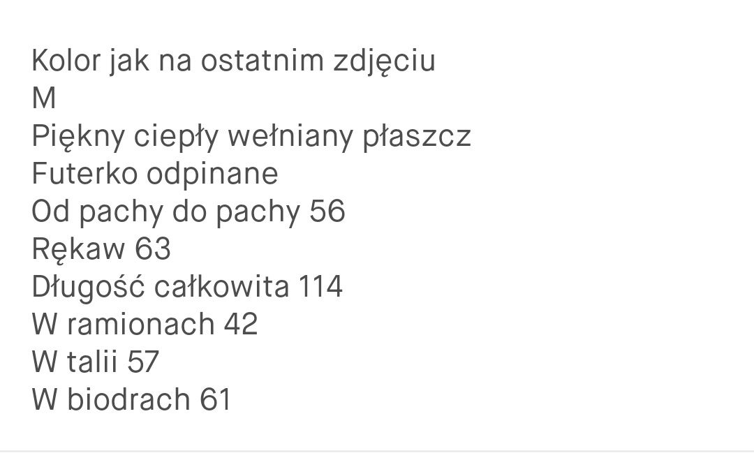 Wełniany płaszcz z futerkiem