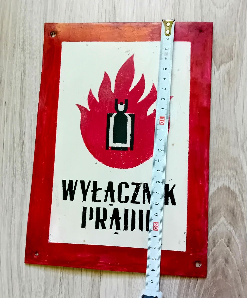 Tabliczka blaszana PRL