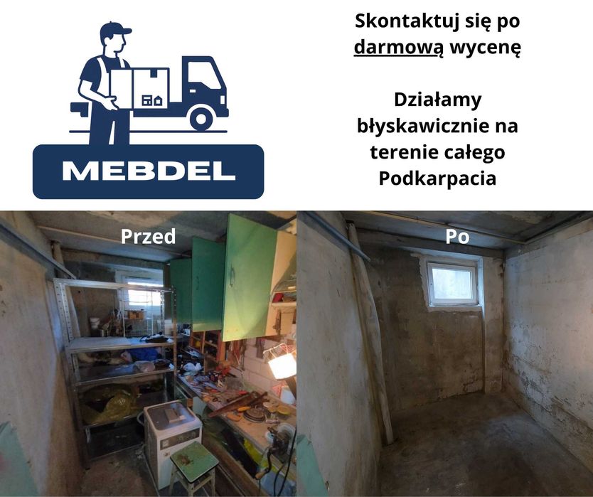Mebdel - Opróżnianie mieszkań, strychów, domów, piwnic i biur