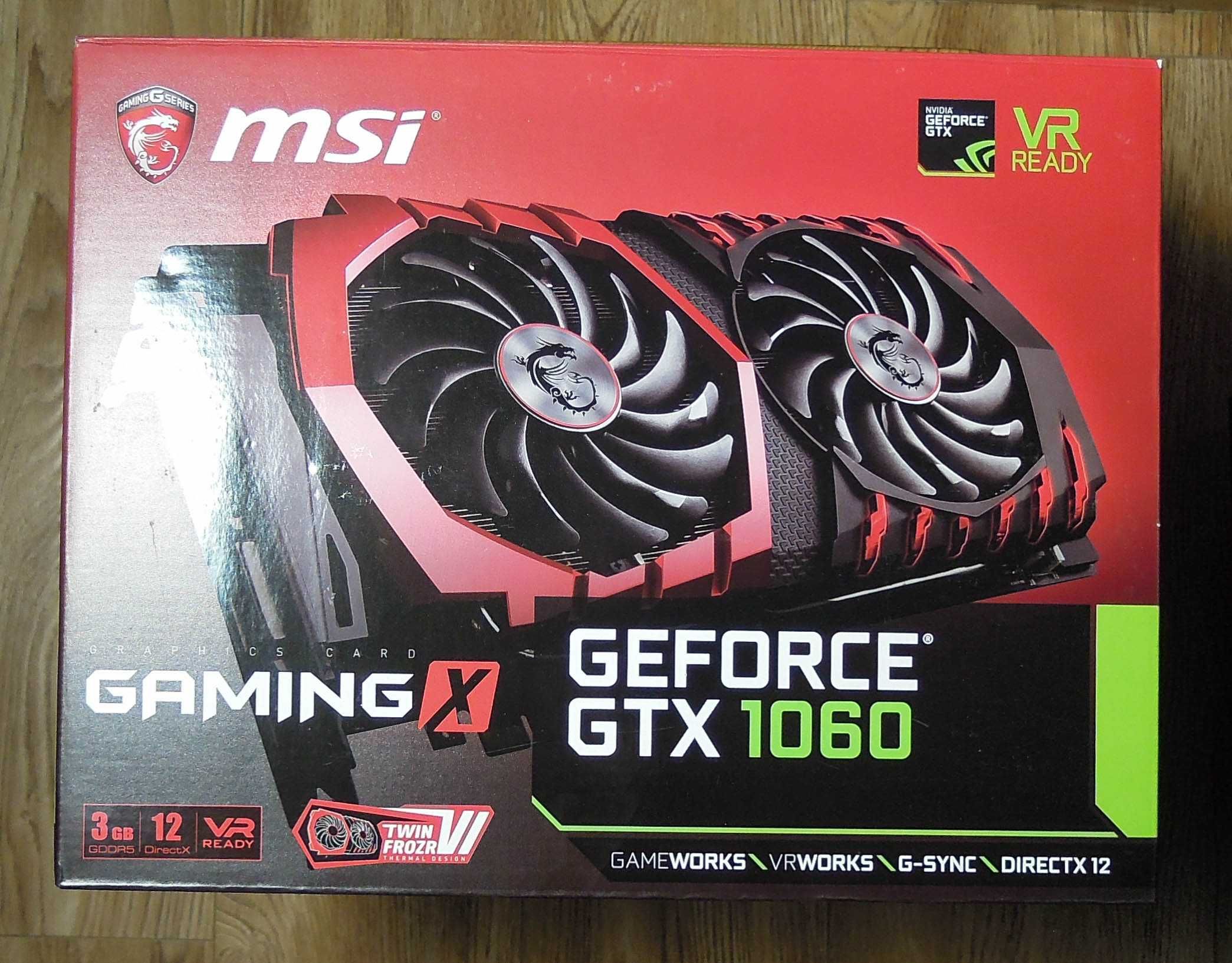 Видеокарта GeForce GTX 1060 3GB MSI Gaming X