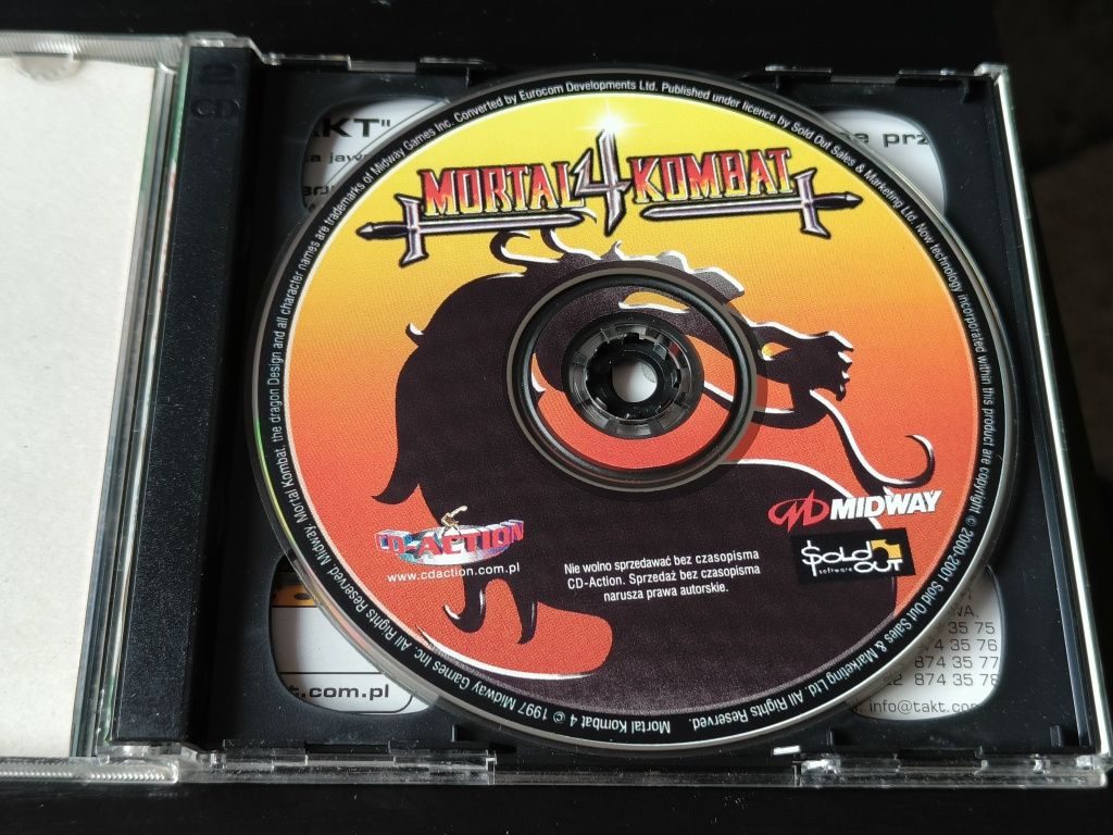 Oryginalna Gra na Komputer PC Mortal Kombat 4 CD-ACTION + Bonus CD