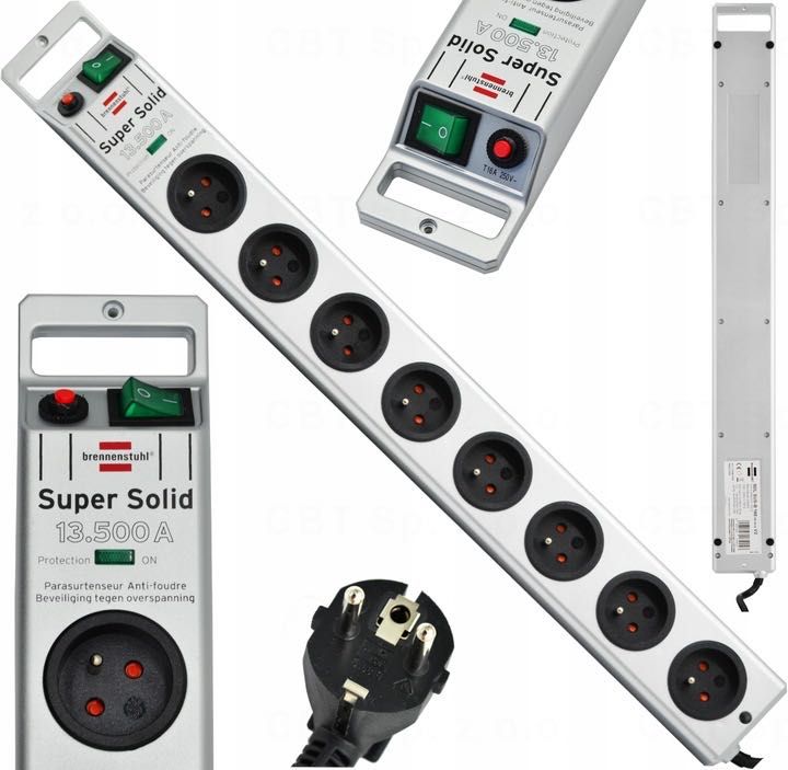 Listwa Zasilająca Pro Super-Solid 8 GNIAZD 2,5m PRZEDŁUŻACZ DO 6A