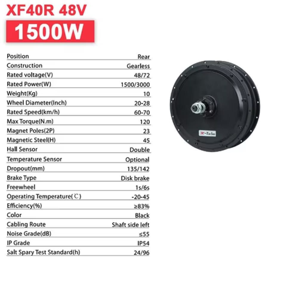 Мотор-колёса Mxus 1500W, 3000W, 5000W с напряжением от 48 вольт до 72