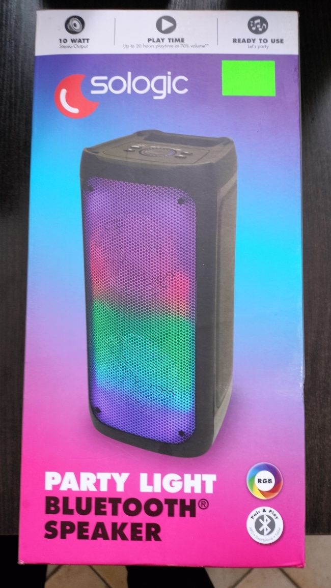 Głośnik RGB bluetooth SOLOGIC.Powystawowy.